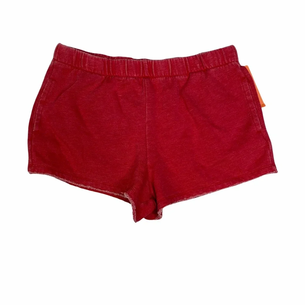 Colsie Womens‎ Red Comfort Solid Pockets Pull On Lounge Shorts Size Large